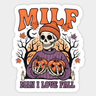 MILF Man I Love Fall Design Sticker